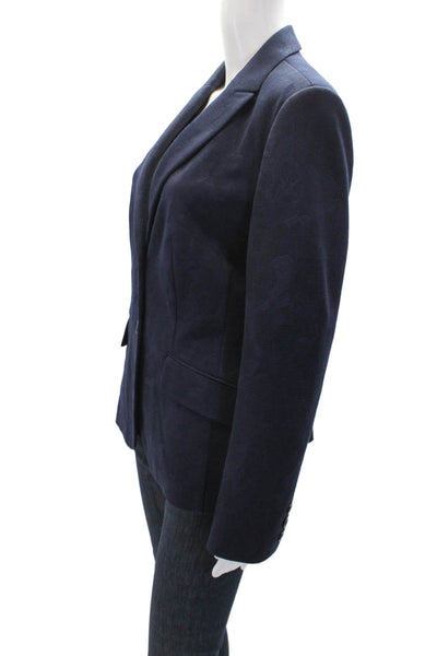 BASLER Womens Long Sleeve Notched Collared Buttoned Blazer Blue Size 40