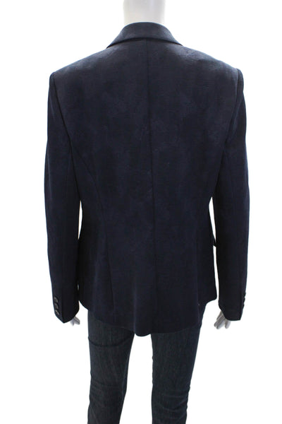 BASLER Womens Long Sleeve Notched Collared Buttoned Blazer Blue Size 40