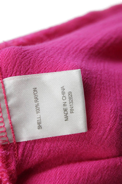 Lovers + Friends Womens Textured Lined Tie Front Slit Ruffle Skirt Pink Size XS
