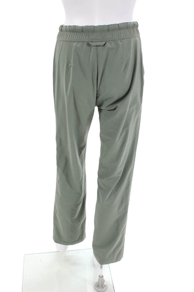 James Perse Womens Elastic Drawstring Waist Straight Leg Pants Green Size 0