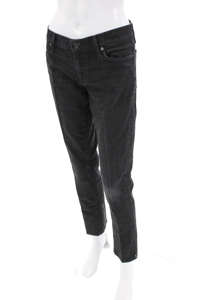 7 For All Mankind Womens Cotton 5 Pocket Low-Rise Skinny Jeans Black Size 30