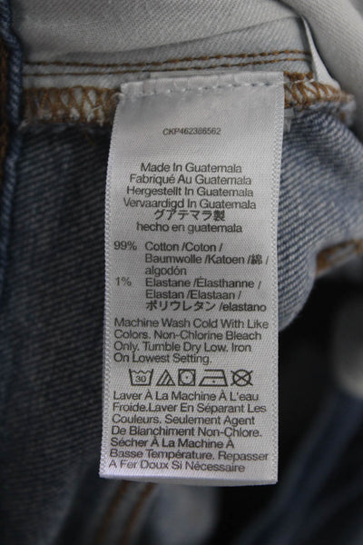 Madewell Womens Cotton Curvy Perfect Vintage Straight Jeans Blue Size 27
