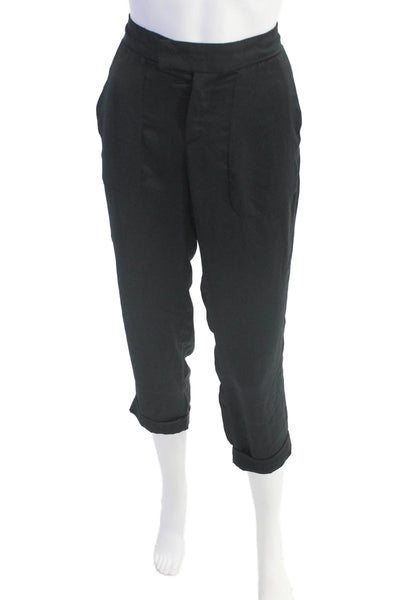 Rag & Bone Womens Zippered High-Waisted Straight Pants Black Size 4