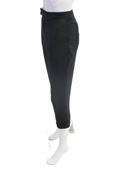 Rag & Bone Womens Zippered High-Waisted Straight Pants Black Size 4