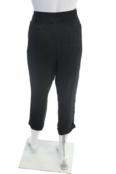 Rag & Bone Womens Zippered High-Waisted Straight Pants Black Size 4
