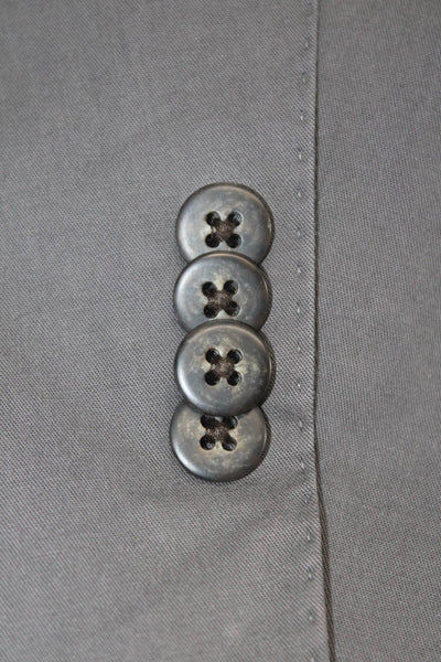 Robert Barakett Mens Cotton Notched Collar Long Sleeve Blazer Gray Size 52