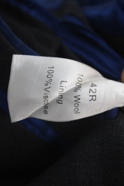 Charles Tyrwhitt Mens Wool Notched Collar Long Sleeve Blazer Gray Size 42