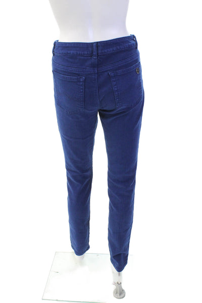 Michael Kors Womens Cotton Mid-Rise Zip Skinny Denim Jeans Blue Size 8