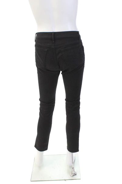 Frame Denim Mens Cotton Zippered L'Homme Skinny Jeans Black Size 30