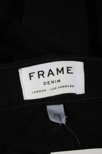 Frame Denim Mens Cotton Zippered L'Homme Skinny Jeans Black Size 30