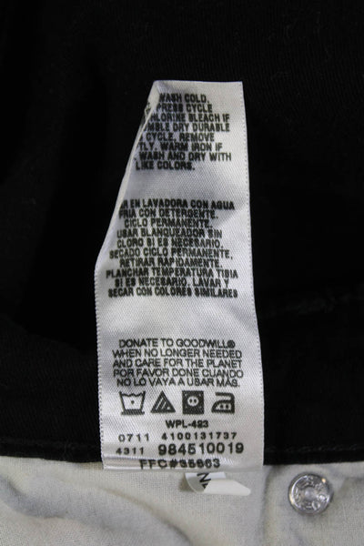 Levi Strauss & Co Girls Cotton Zippered Bootcut Denim Jeans Black Size 10
