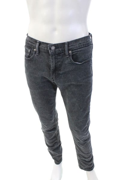 Levi Strauss & Co Mens Cotton Zippered Casual Skinny Jeans Gray Size 32