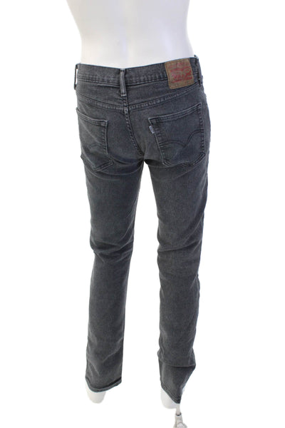 Levi Strauss & Co Mens Cotton Zippered Casual Skinny Jeans Gray Size 32