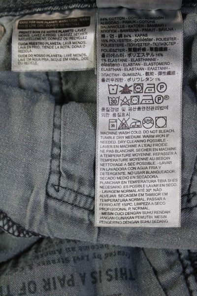 Levi Strauss & Co Mens Cotton Zippered Casual Skinny Jeans Gray Size 32