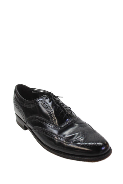 Florsheim Mens Perforated Lace-Up Oxfords Dress Shoes Black Size 8
