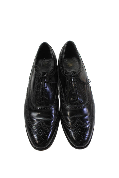 Florsheim Mens Perforated Lace-Up Oxfords Dress Shoes Black Size 8