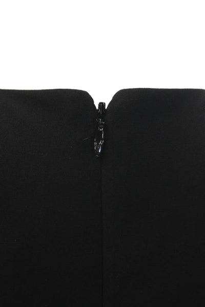 Vince Camuto Womens Sleeveless V-Neck Zippered Jumpsuit Solid Black Size S