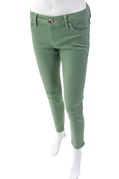 DL1961 Womens Angel Mid Rise Skinny Ankle Pants Versailles Green Size 26