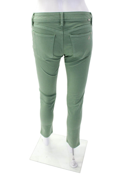 DL1961 Womens Angel Mid Rise Skinny Ankle Pants Versailles Green Size 26