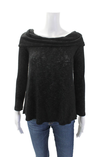 Velvet by Graham & Spencer Womens Turtleneck Sweater Black Size Extra Small