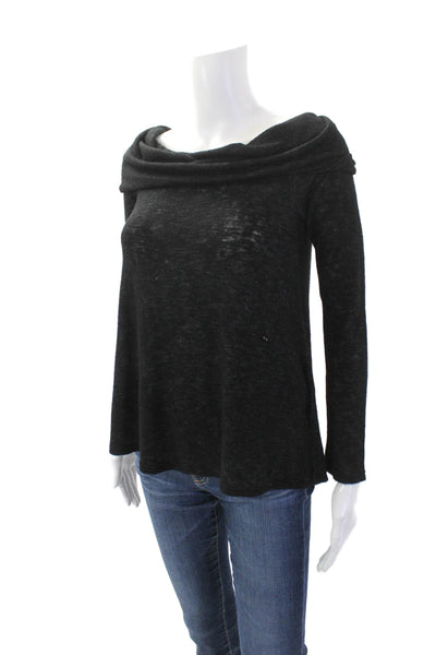 Velvet by Graham & Spencer Womens Turtleneck Sweater Black Size Extra Small