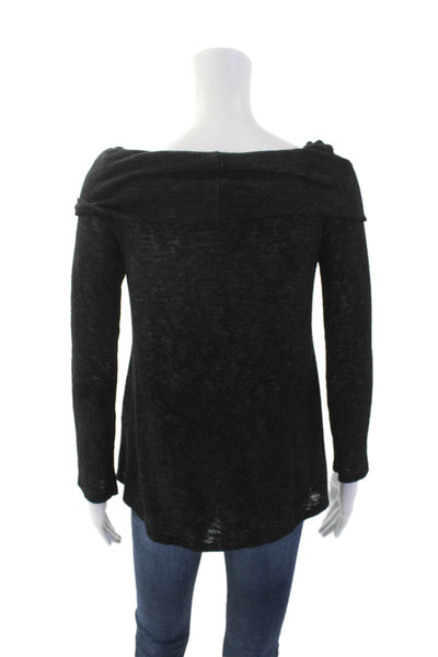 Velvet by Graham & Spencer Womens Turtleneck Sweater Black Size Extra Small