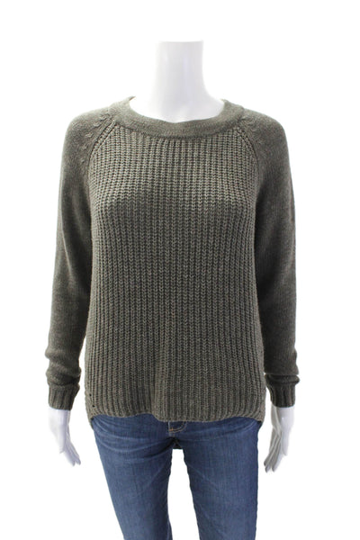 Margaret OLeary Womens Crew Neck Sweater Gray Cotton Size Extra Small
