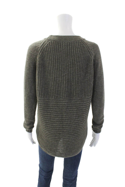 Margaret OLeary Womens Crew Neck Sweater Gray Cotton Size Extra Small