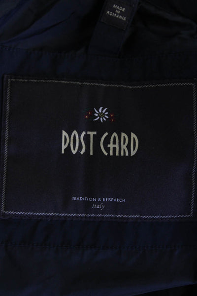 Postcard Womens Full Zipper Long Sleeves Puffer Coat Jet Black Size 12