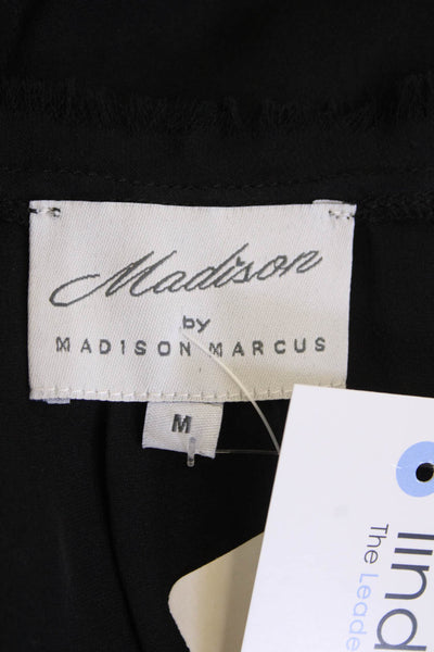 Madison By Madison Marcus Womens Silk Sleeveless Tank Top Black Size M