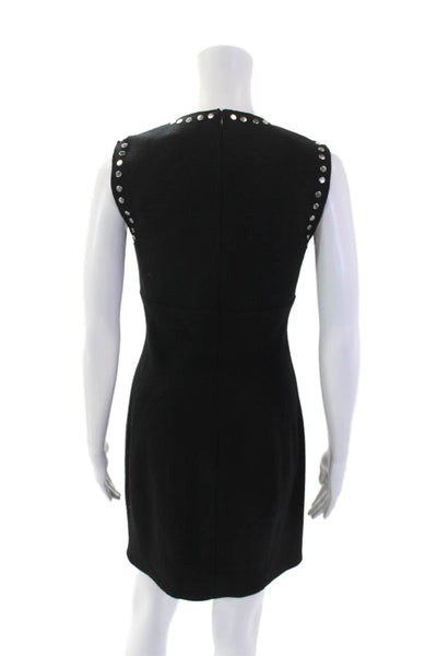 Susana Monaco Womens Wool Sleeveless Knee Length Pencil Dress Black Size 4