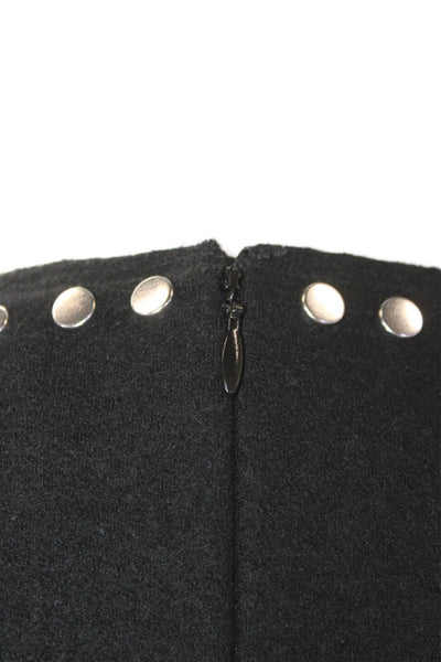 Susana Monaco Womens Wool Sleeveless Knee Length Pencil Dress Black Size 4
