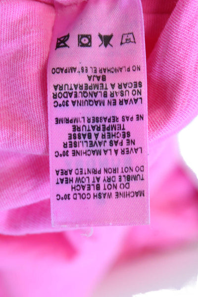 Sundry Womens Cotton Sleeveless Ruched Tank Knee Length Dress Pink Size 2