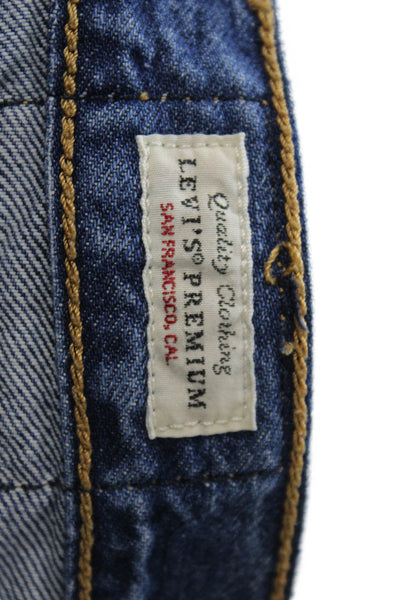 Levi Strauss & Co Womens Cotton Medium Wash Straight Jeans Blue Size 24