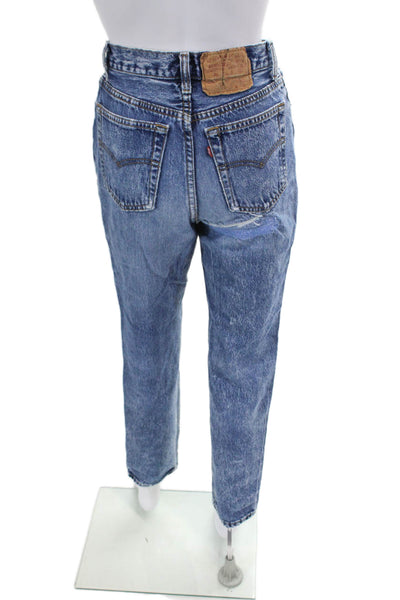 Levi Strauss & Co Womens Medium Wash Straight High-Rise Jeans Blue Size 24