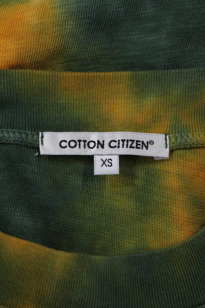 Cotton Citizen Womens Tie Dye Print Tank Top Green Yellow Size Extra Small