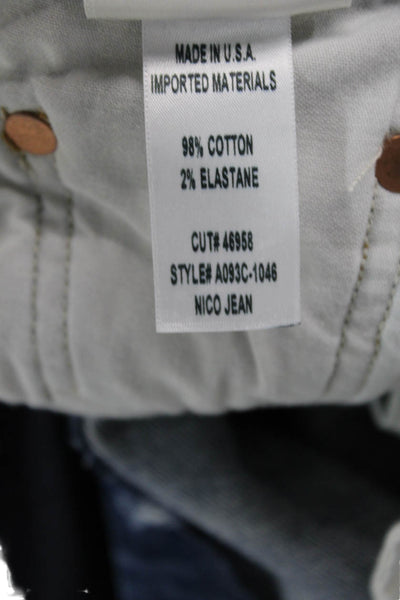 Agolde Womens Cotton High Waisted Skinny Button Fly Denim Jeans Blue Size 24