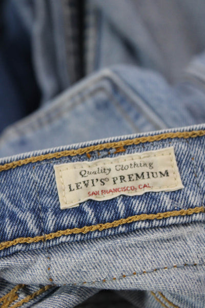 Levi Strauss & Co Womens Cotton Straight Leg 501 Skinny Jeans Blue Size 24