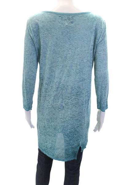 Brochu Walker Womens Long Sleeve Lightweight Longline T Shirt Blue Size S