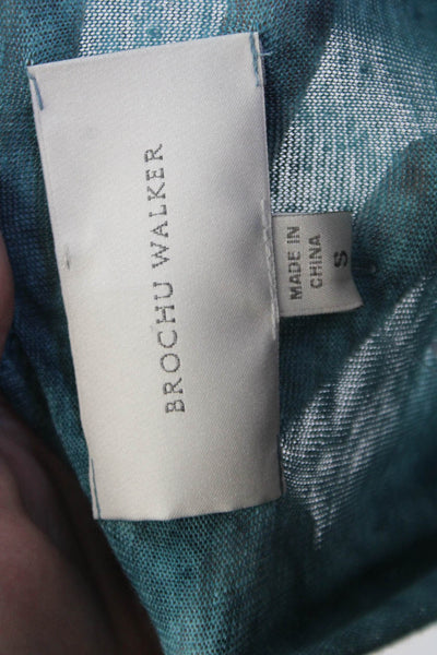 Brochu Walker Womens Long Sleeve Lightweight Longline T Shirt Blue Size S