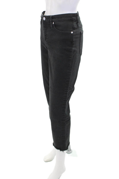 J Crew Womens Billie Demi Bootcut Crop Jeans Black Size 29