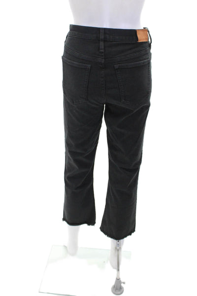 J Crew Womens Billie Demi Bootcut Crop Jeans Black Size 29
