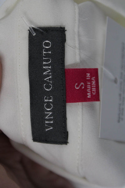 Vince Camuto Womens Collared Long Sleeve Spike Button Down Shirt White Size S