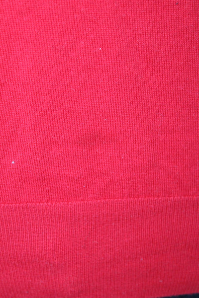 Polo Ralph Lauren Womens Cotton V-Neck Long Sleeve Knit Top Red Size XS