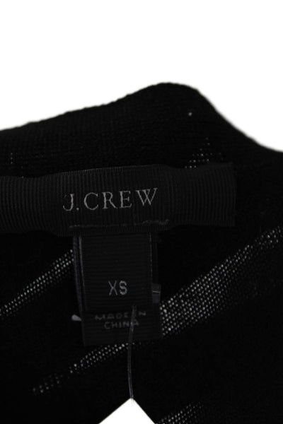 J Crew Womens Cotton V-Neck Long Sleeve V-Neck Buttoned Cardigan Black Size XS