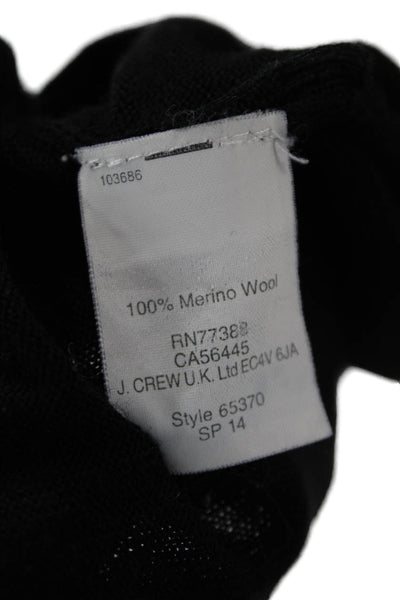 J Crew Womens Cotton V-Neck Long Sleeve V-Neck Buttoned Cardigan Black Size XS
