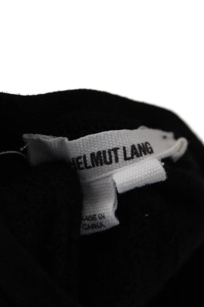 Helmut Lang Womens Long Sleeves Crew Neck Sweatshirt Black Size Medium