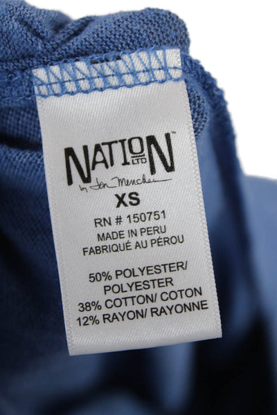 Nation LTD Womens Elastic Waistband Cuff Bottom Sweatpants Blue Size XS