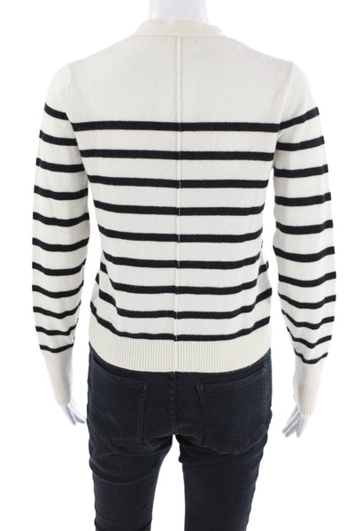 Unsubscribed Womens Cotton Long Sleeve Stripe Cardigan White Size XS