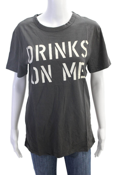 Chaser Womens Short Sleeves Tee Shirt Gray Cotton Size Extra Extra Large